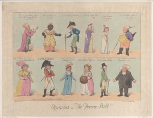 Udtalelser om The Divorce Bill!!, 2. juni 1800., 2. juni 1800. af Thomas Rowlandson