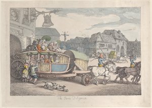 Paris Diligence, ca. 1810., ca. 1810. af Thomas Rowlandson