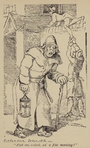 Over klokken et, jeg er en god morgen! af Thomas Rowlandson