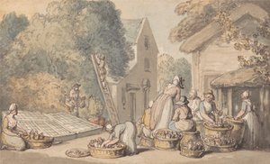 Plukning af morbær af Thomas Rowlandson