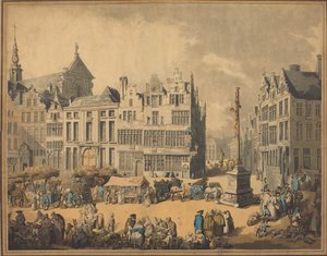Place de Meir i Antwerpen, 1797. af Thomas Rowlandson