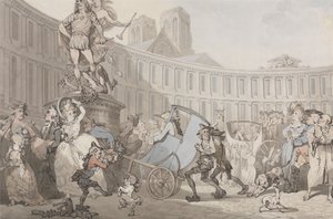 Place des Victoires, Paris af Thomas Rowlandson
