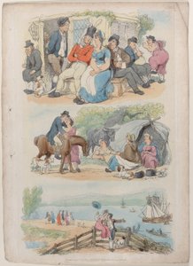 Plade 4: Rekruttering, fra World in Miniature, 1816., 1816. af Thomas Rowlandson