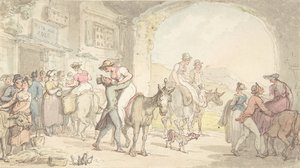 Fornøjelse af en Poste aux Anes, fra Sentimental Travels, ca. 1821. af Thomas Rowlandson