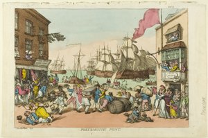 Portsmouth Point af Thomas Rowlandson