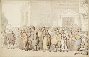 Providence Chapel, slutningen af det 18. århundrede af Thomas Rowlandson