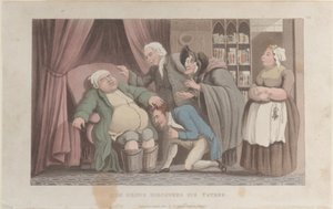 Quae Genus opdager sin far, fra The History of Johnny Quae Genus, The Li..., 1. januar 1822. af Thomas Rowlandson