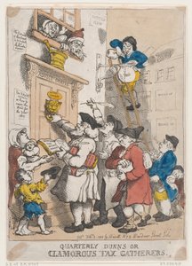 Quarterly Dunns, eller Clamorous Tax Gatherers, 3. februar 1805., 3. februar 1805. af Thomas Rowlandson