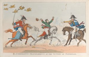 R. Ackermanns Transparency on the Victory of Waterloo, 1. juni 1815., 1. juni 1815. af Thomas Rowlandson