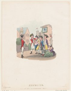 Rekrutter, 1. Marts 1803., 1. Marts 1803. af Thomas Rowlandson