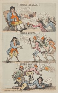 Reform anbefalet – Reform påbegyndt – Reform afsluttet (fuldført) af Thomas Rowlandson