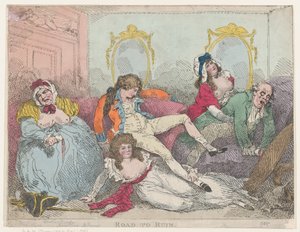 Vejen til undergang af Thomas Rowlandson