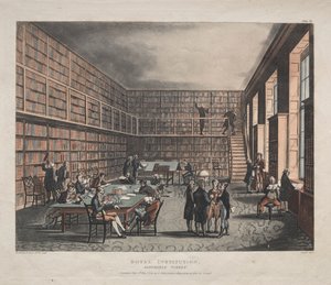 Royal Institution, Albemarle Street af Thomas Rowlandson