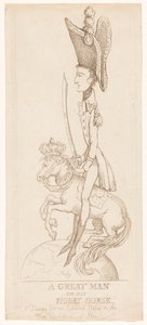 Riderstatue af Napoleon, 1804 af Thomas Rowlandson