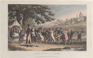 Rural Happiness at Caverac, fra Journal of Sentimental Travels in the Southern Provinces..., 1821. af Thomas Rowlandson