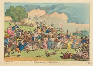 Landdistriktssport. Smock-løb af Thomas Rowlandson