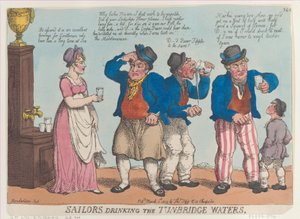 Sømænd, der drikker Tunbridge-vandet, 1. marts 1815., 1. marts 1815. af Thomas Rowlandson