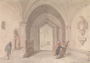 Scene i et kloster af Thomas Rowlandson