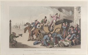 Søgt af Douaniers på de franske grænser, fra Journal of Sentimental Travels in..., 1821. af Thomas Rowlandson