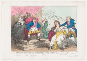 Hemmelig indflydelse under ledelse af det nye P-l-t [parlamentet], 18. maj 1784., 18. maj 1784. af Thomas Rowlandson