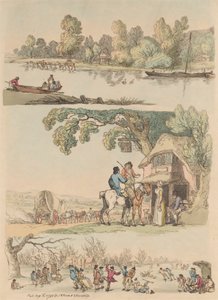 Sæt på seksten: Omrids af figurer og landskaber af Thomas Rowlandson