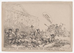 Sir Cecils budget til betaling af den nationale gæld, 30. marts 1784., 30. marts 1784. af Thomas Rowlandson