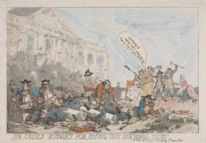 Sir Cecils budget for afvikling af statsgælden af Thomas Rowlandson