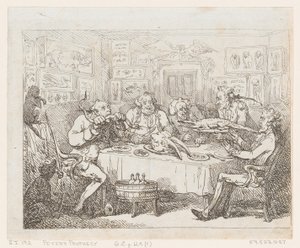 Sir Joseph Banks ved at spise en alligator 