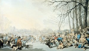 Skøjteløbere på Serpentine af Thomas Rowlandson