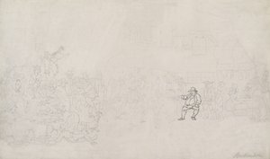 Skitse til »The Recruiter« af Thomas Rowlandson