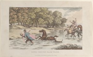 Sophia reddet fra vandet, fra The Vicar of Wakefield, 1. maj 1817., 1. maj 1817. af Thomas Rowlandson