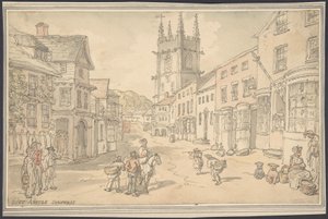 St. Austle, Cornwall af Thomas Rowlandson