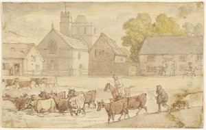 Stanley St. Leonard Church, Gloucestershire af Thomas Rowlandson
