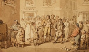 Gademusikanter, 1823 af Thomas Rowlandson