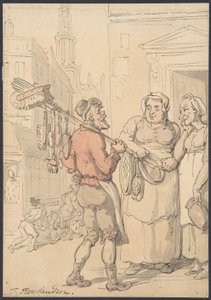 Gadebillede: Penselsælger af Thomas Rowlandson