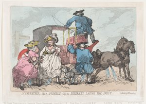 Sympathy, or A Family On A Journey Laying The Dust, 12. juli 1784., 12. juli 1784. af Thomas Rowlandson
