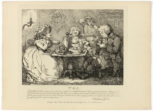 Te, fra Boswells tur til Hebriderne af Thomas Rowlandson