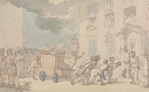 Brandbilens ankomst af Thomas Rowlandson