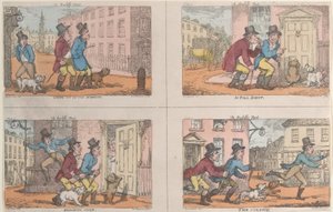 Fogedens jagt: Gå ud om morgenen, i fuld duft, bryde dækningen og forfølgelsen..., 1809. af Thomas Rowlandson