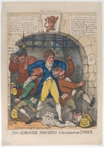 Borough Mongers kvalt i tårnet, 26. april 1810., 26. april 1810. af Thomas Rowlandson