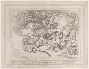 The Cart Horse fra The Life of a Racehorse, eller The High-Mettled Racer, 20. juli..., 20. juli, 1789 af Thomas Rowlandson