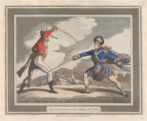 Konsekvensen af ikke at flytte benet af Thomas Rowlandson