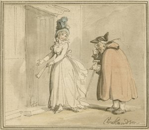 Kurtisanen, ca. 1785-1800 af Thomas Rowlandson