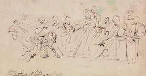 Hertuginden af Gordons nederlag af Thomas Rowlandson
