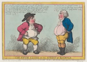Den femte klausul eller virkningen af eksempel, 23. april 1805., 23. april 1805. af Thomas Rowlandson
