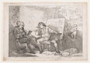 Historikeren, der inspirerer en ung malers fantasi af Thomas Rowlandson