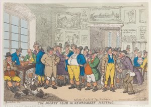 The Jockey Club eller Newmarket Meeting, 10. oktober 1811., 10. oktober 1811. af Thomas Rowlandson