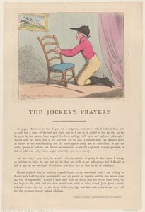 Jockeyens bøn!!, 10. august 1801., 10. august 1801. af Thomas Rowlandson