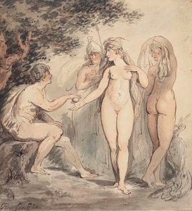 The Judgement of Paris, signeret 