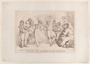 The Last Jig or Adieu to Old England, 20. januar 1818., 20. januar 1818. af Thomas Rowlandson